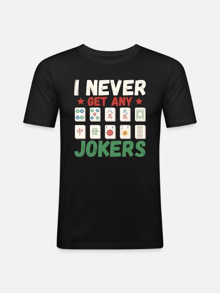 Gift for Mahjong Fans - Men's Slim Fit T-Shirt - black