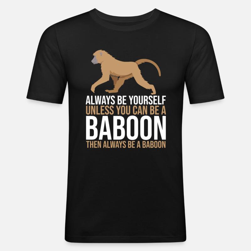 Gift for baboon lover - Men's Slim Fit T-Shirt - black