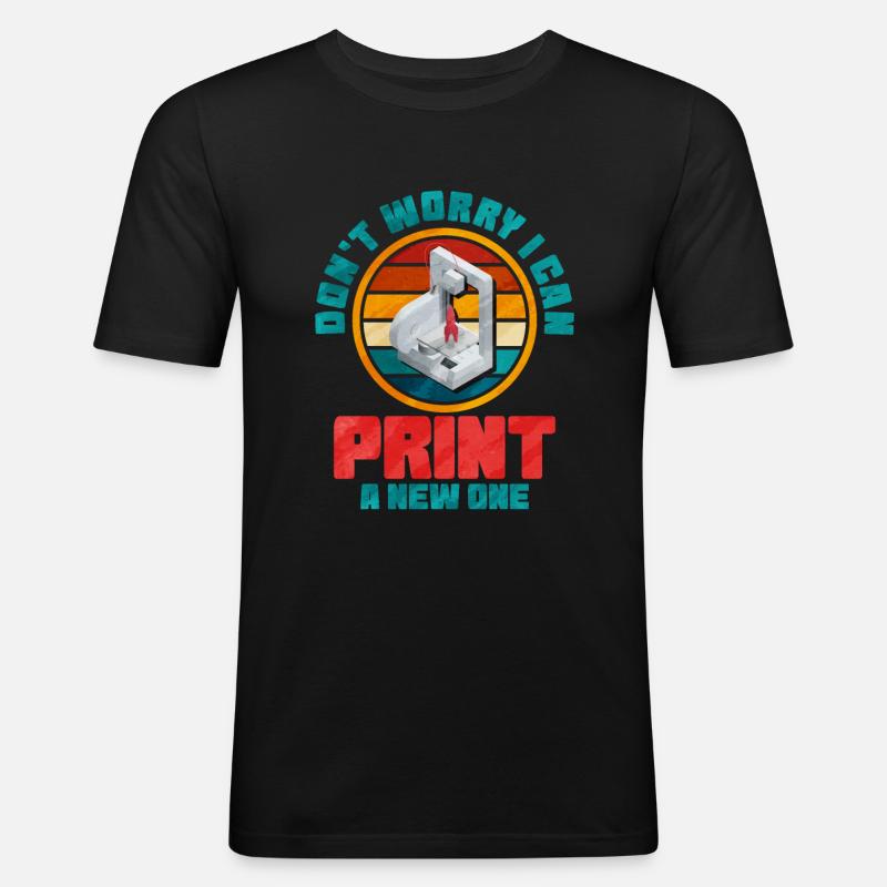 3d printing - Männer Slim Fit T-Shirt - Schwarz