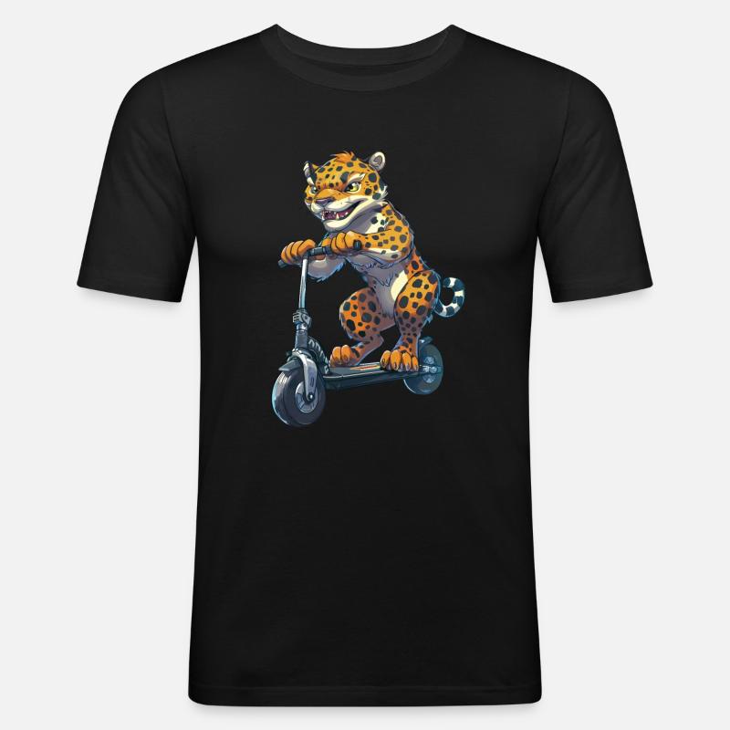 Jaguar Roller - Männer Slim Fit T-Shirt - Schwarz