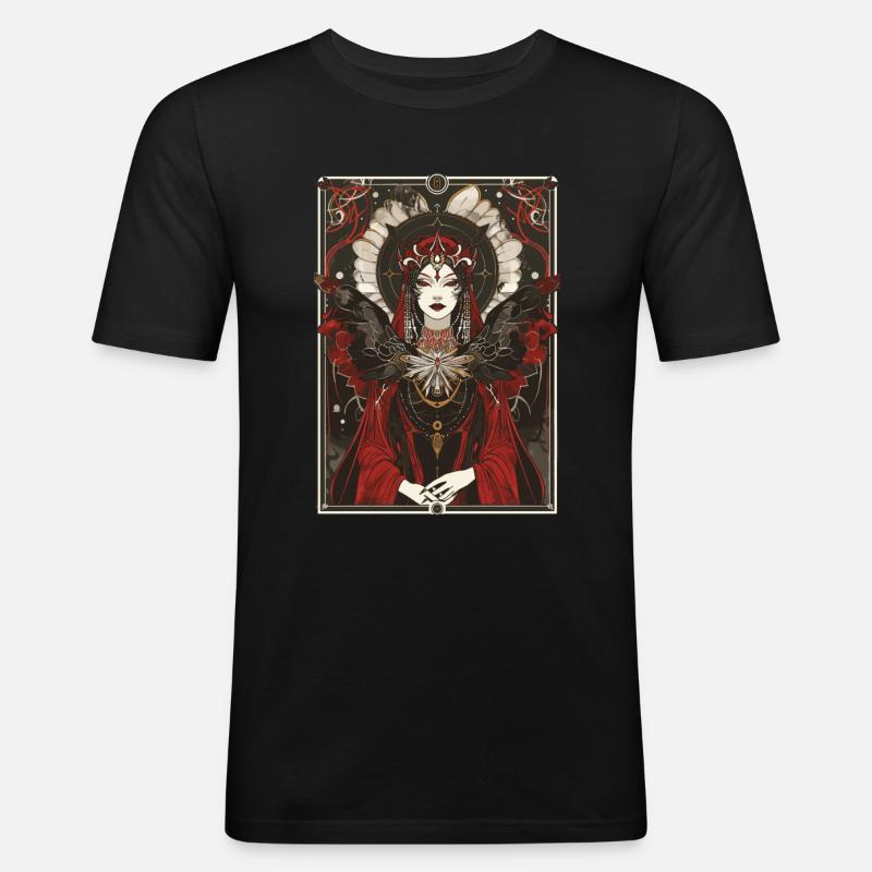 Kejserinde Tarot - Herre Slim Fit T-Shirt - sort