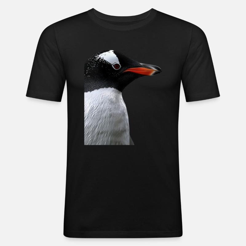 Pinguin - Männer Slim Fit T-Shirt - Schwarz
