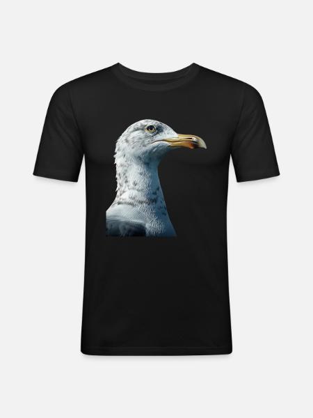Gull - Men's Slim Fit T-Shirt - black