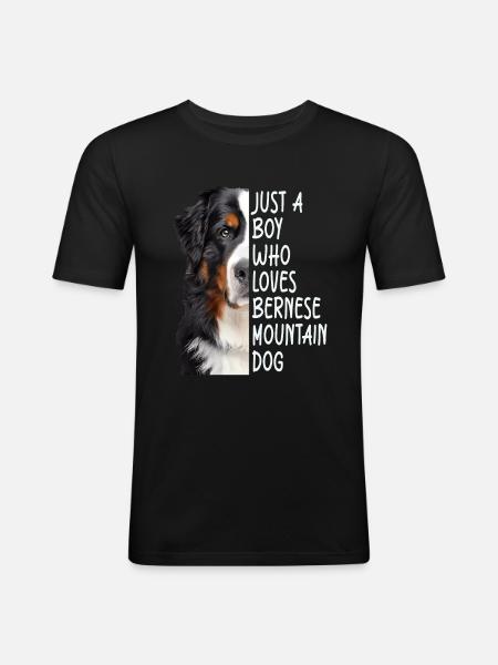 Bouvier bernois - T-shirt près du corps Homme - noir
