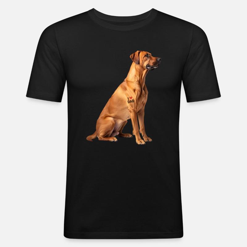 Ridgeback Rhodesian Rapa - Männer Slim Fit T-Shirt - Schwarz
