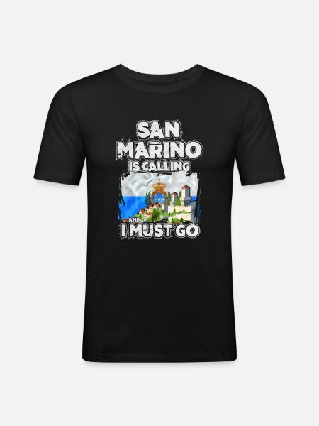 San Marino - Men's Slim Fit T-Shirt - black