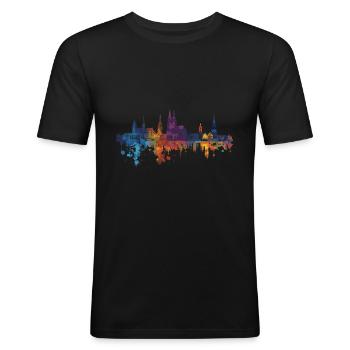 Mainz - Men's Slim Fit T-Shirt - black - Front - Nik (191cm)
