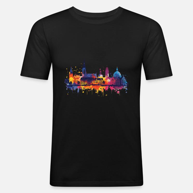 Schmallenberg - Männer Slim Fit T-Shirt - Schwarz