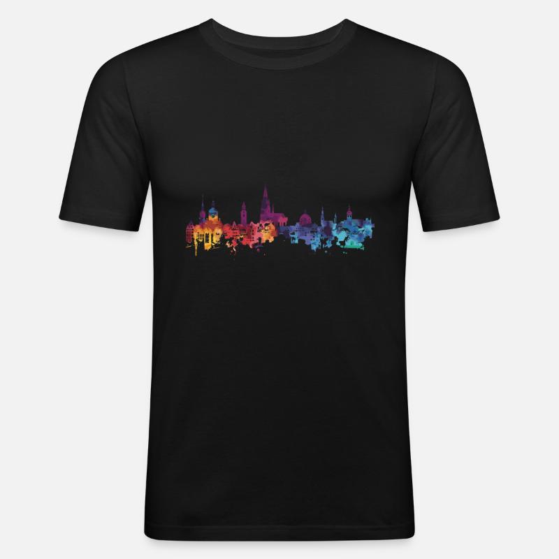 Soest - Männer Slim Fit T-Shirt - Schwarz