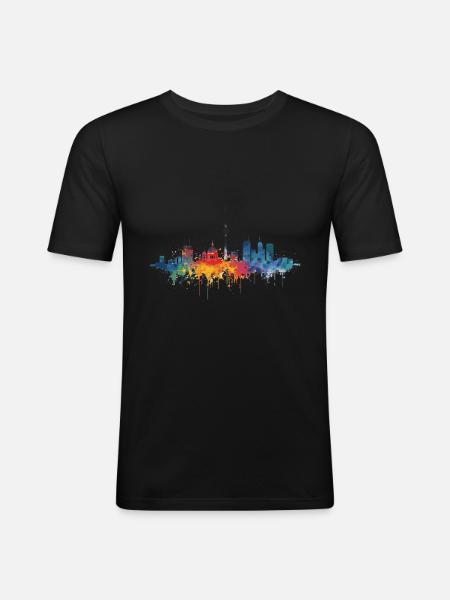 Vreden - T-shirt près du corps Homme - noir