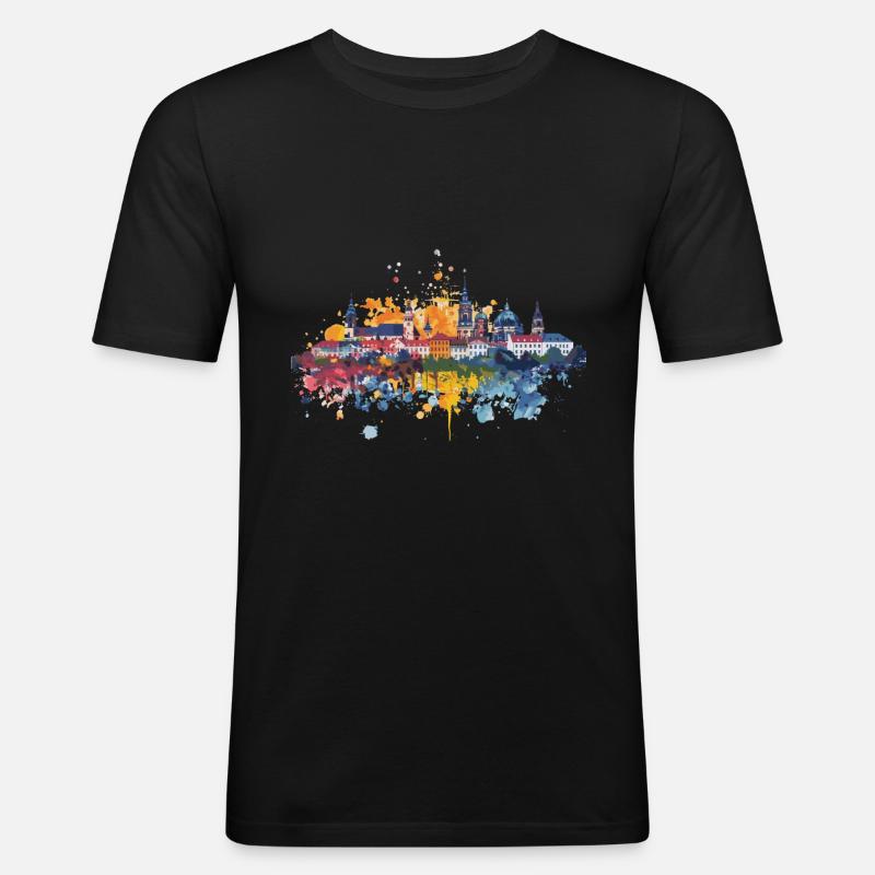 Weimar - Männer Slim Fit T-Shirt - Schwarz