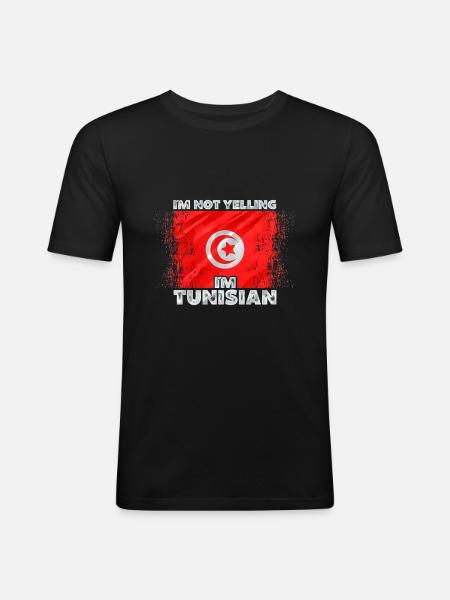 Tunisia - Men's Slim Fit T-Shirt - black