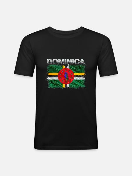 Dominica - Men's Slim Fit T-Shirt - black