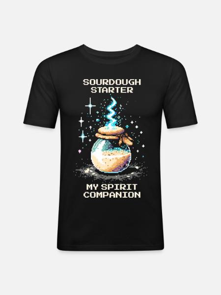 Sourdough: My soul mate | Baking bread - Men's Slim Fit T-Shirt - black