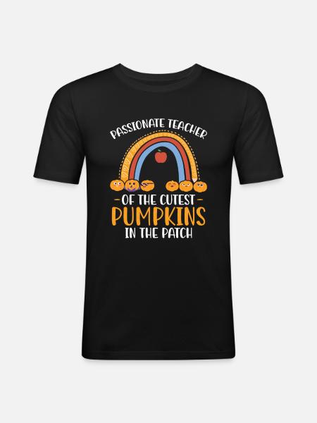 Passionate Teacher The Cutest - Men's Slim Fit T-Shirt - black