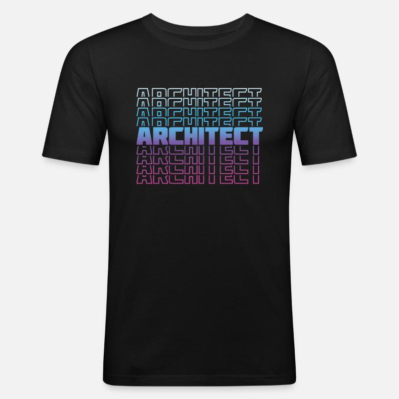 Architecte Architecte Architecture Bâtiment - T-shirt près du corps Homme - noir