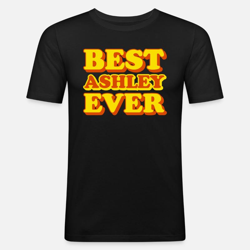 Ashley First Name Funny Gift - Men's Slim Fit T-Shirt - black