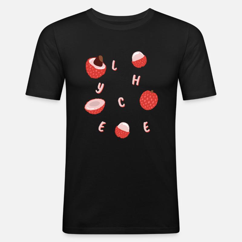 Lychee Lychee Exotic Fruit - Men's Slim Fit T-Shirt - black
