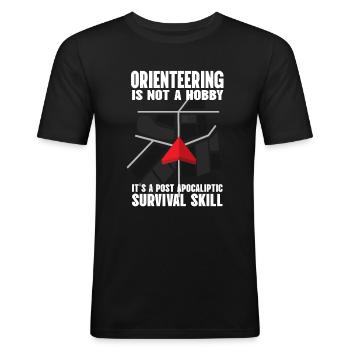 Orienteering Not A Hobby Orientierung - Männer Slim Fit T-Shirt - Schwarz - Vorne - Nik (191cm)