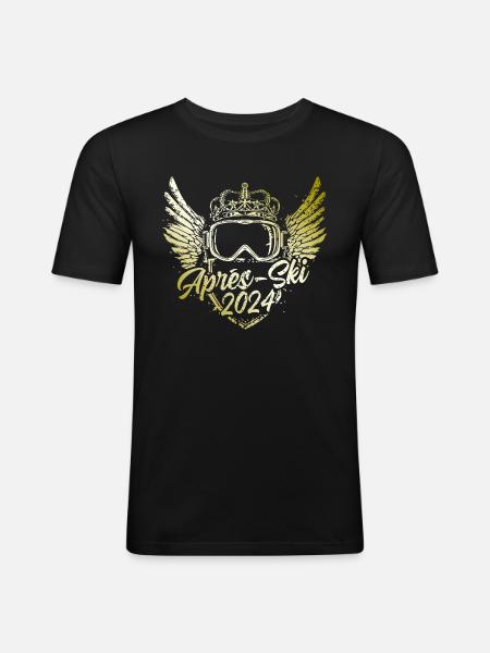 Après-ski 2024 - T-shirt près du corps Homme - noir