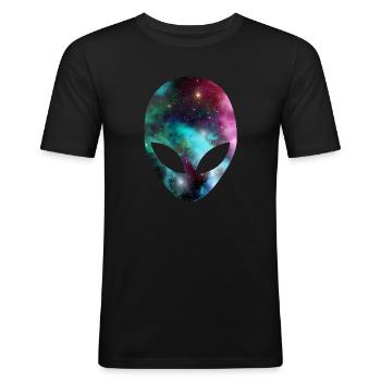 alien - Men's Slim Fit T-Shirt - black - Front - Nik (191cm)