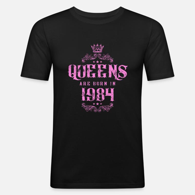 born in 1984 - Männer Slim Fit T-Shirt - Schwarz
