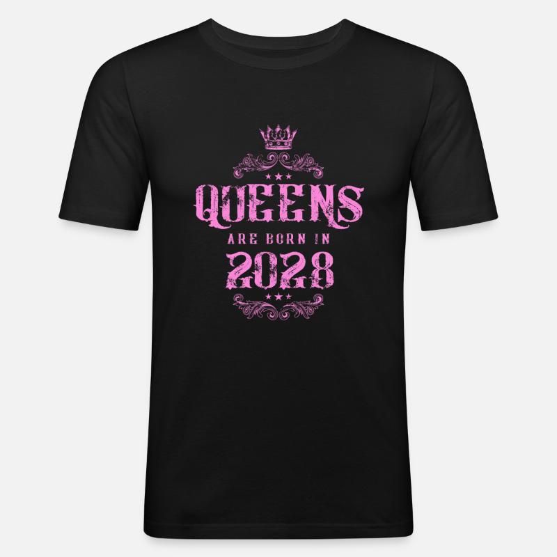 born in 2028 - Männer Slim Fit T-Shirt - Schwarz