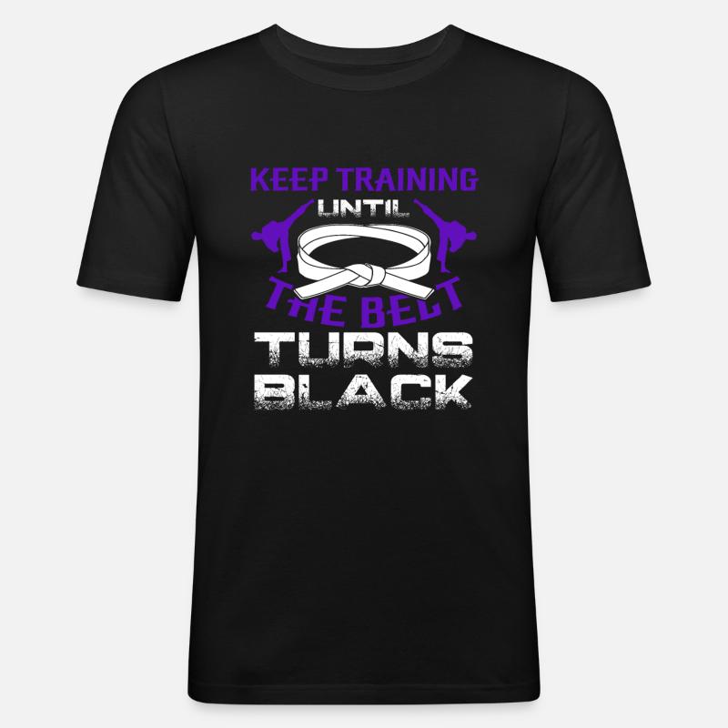 Taekwondo training - Männer Slim Fit T-Shirt - Schwarz