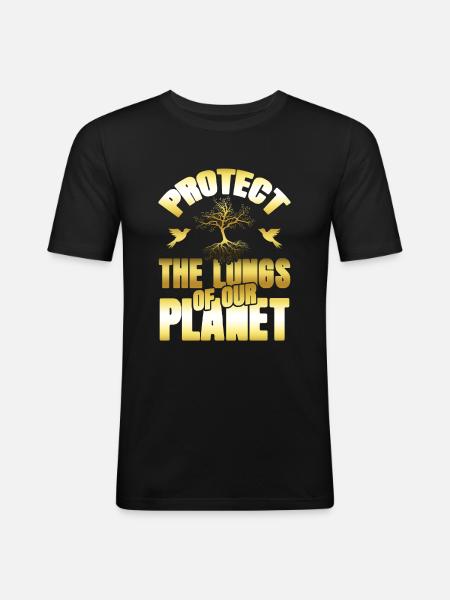 nature conservation environmental protection - Men's Slim Fit T-Shirt - black