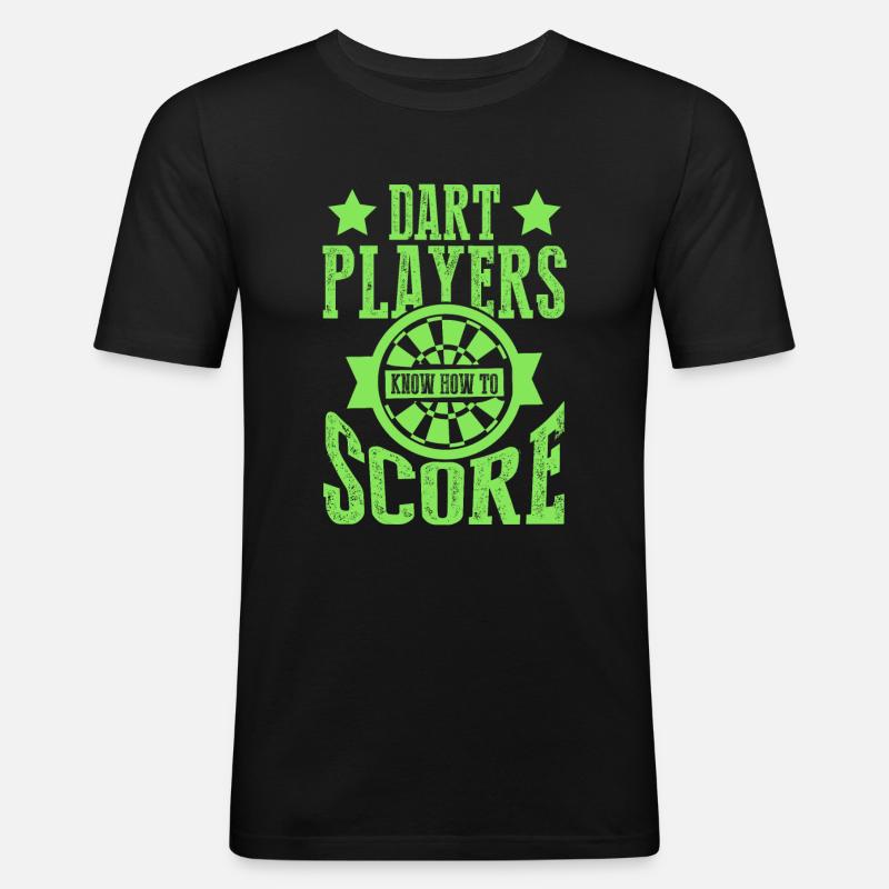 dart player gewinner - Männer Slim Fit T-Shirt - Schwarz