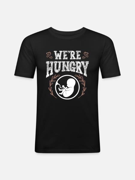 bébé affamé - T-shirt près du corps Homme - noir