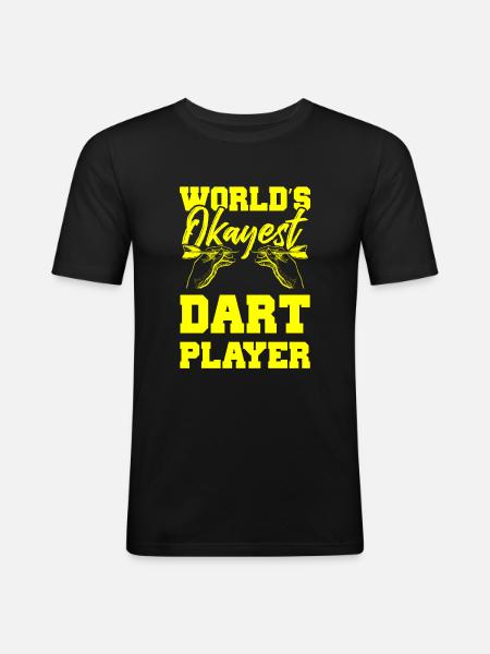 best darts player - Men's Slim Fit T-Shirt - black