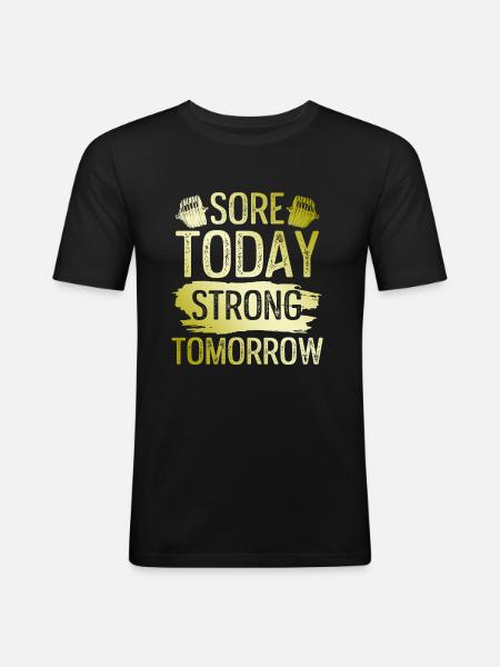 strong fitness - Men's Slim Fit T-Shirt - black