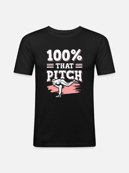 Baseball pitch - Men's Slim Fit T-Shirt - black