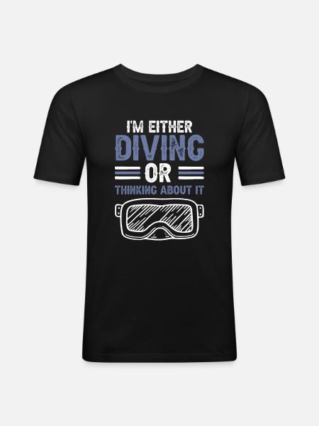 Diving scuba diving - Men's Slim Fit T-Shirt - black