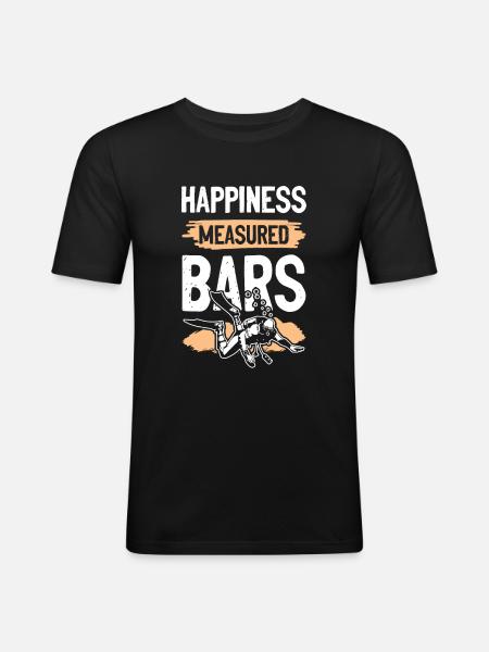 Plongée Bonheur - T-shirt près du corps Homme - noir