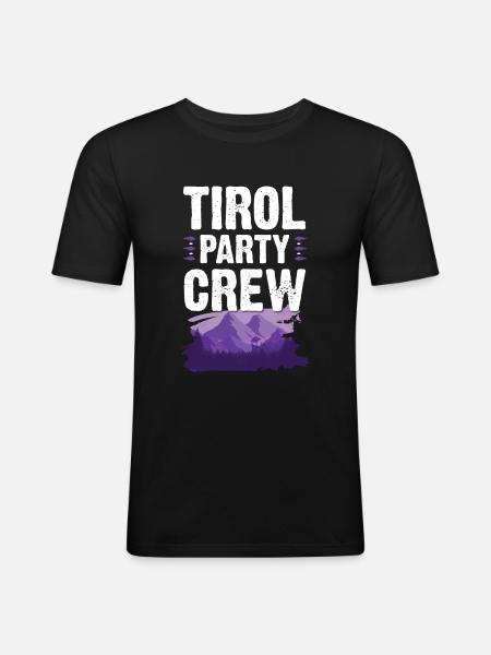 Tirol Party Crew - Men's Slim Fit T-Shirt - black