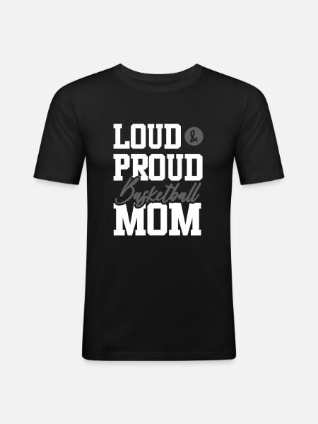 Basketball Mama - Men's Slim Fit T-Shirt - black