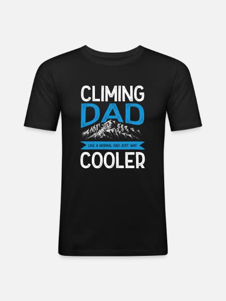 Climbing Daddy - Men's Slim Fit T-Shirt - black