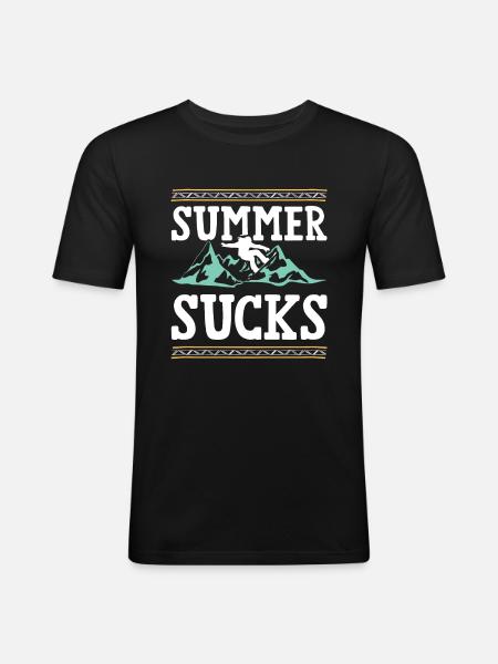 Snowboarding Summer - Men's Slim Fit T-Shirt - black