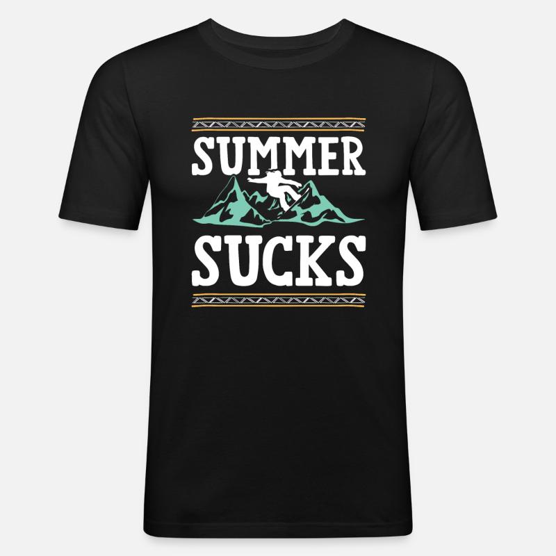 Snowboard été - T-shirt près du corps Homme - noir