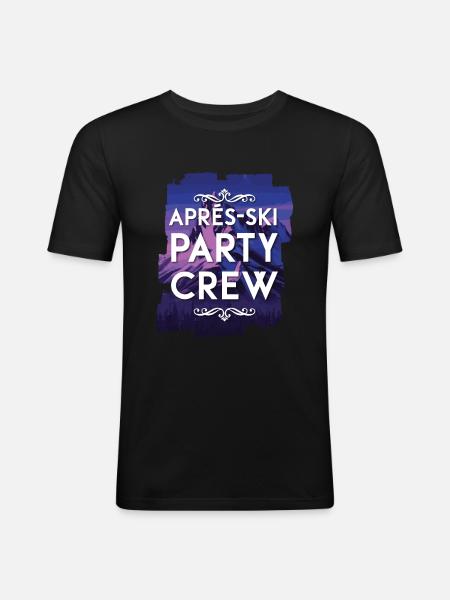 Apres SKi Party Crew - Men's Slim Fit T-Shirt - black
