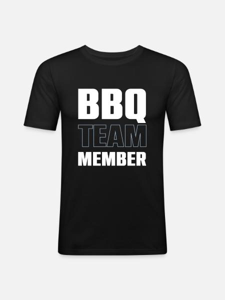 Équipe Bbq - T-shirt près du corps Homme - noir