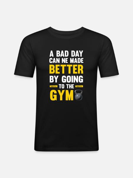 Fitness Fitness Center Workout - Men's Slim Fit T-Shirt - black