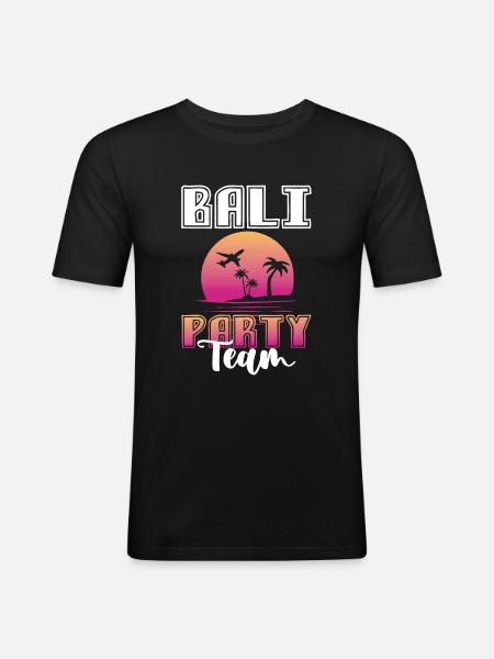 Bali party team - Men's Slim Fit T-Shirt - black