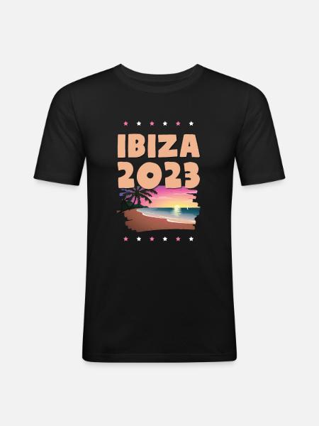 Ibiza 2023 - Men's Slim Fit T-Shirt - black