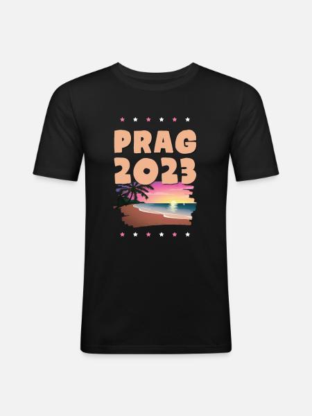 Prague 2023 - Men's Slim Fit T-Shirt - black
