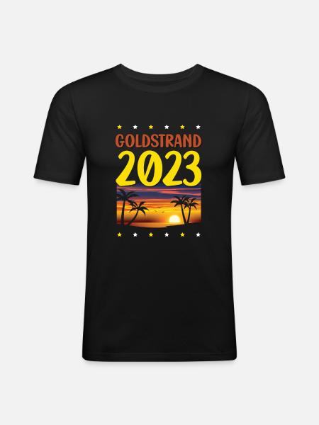 Golden Sands 2023 - Men's Slim Fit T-Shirt - black
