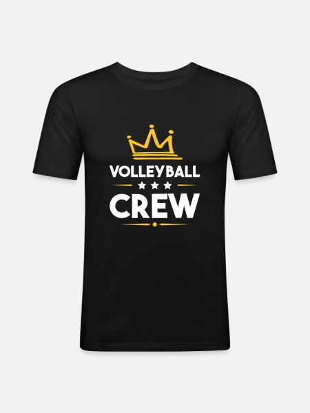 Volleyball Crew - Männer Slim Fit T-Shirt - Schwarz