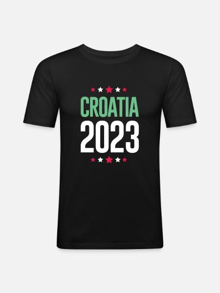 Croatia 2023 - Men's Slim Fit T-Shirt - black